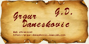 Grgur Danesković vizit kartica